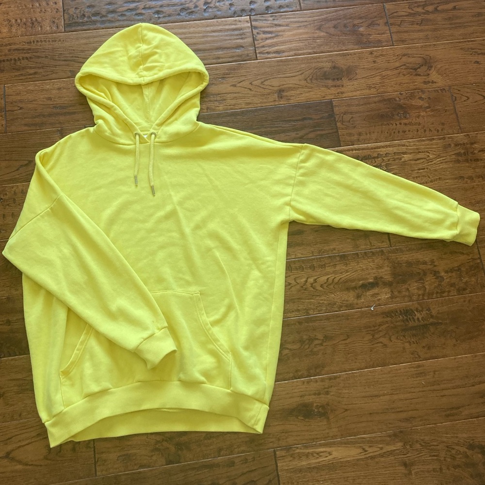 Monki Bright Yellow Oversized Hoodie